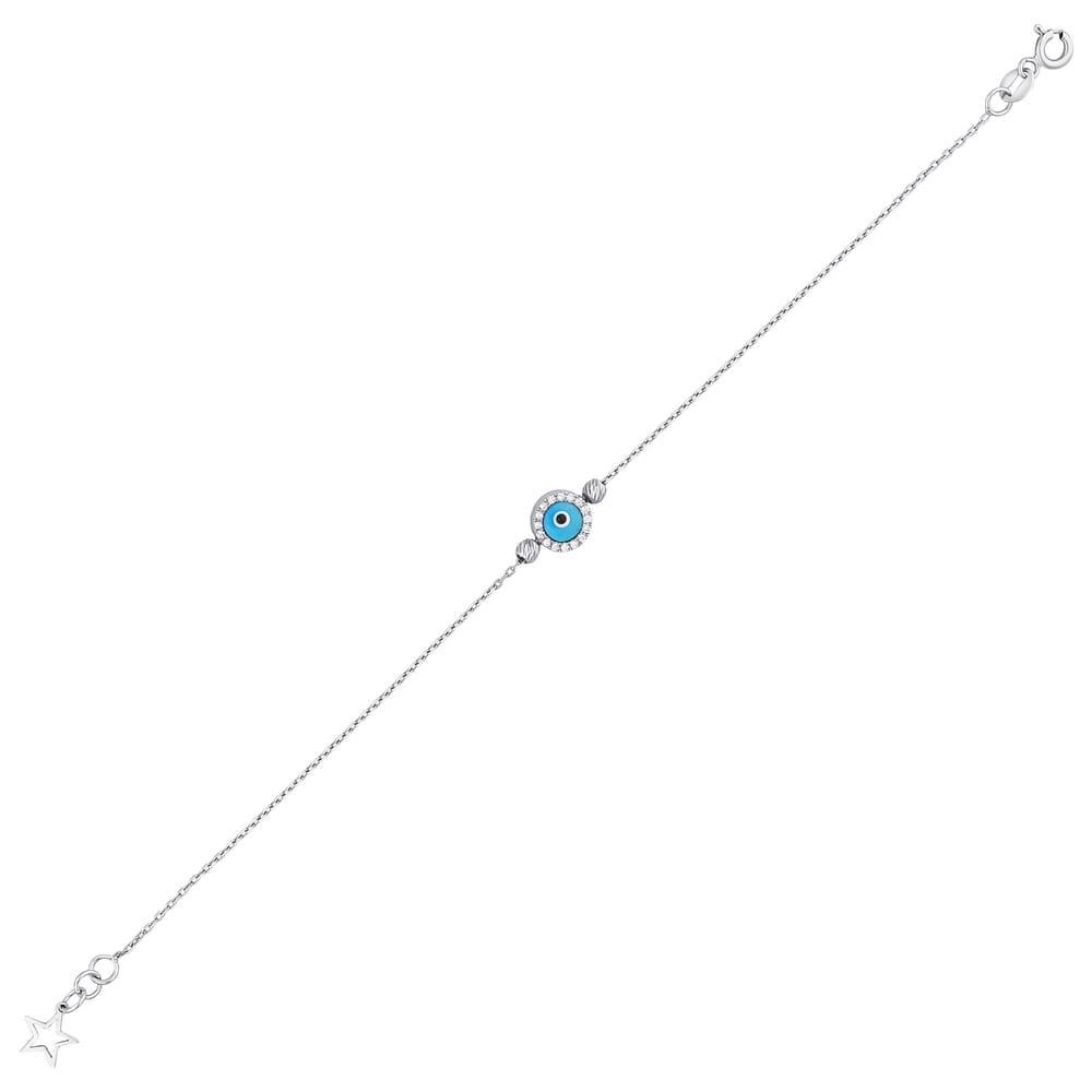 0.06 ct. Pırlanta Nazar Göz Bileklik