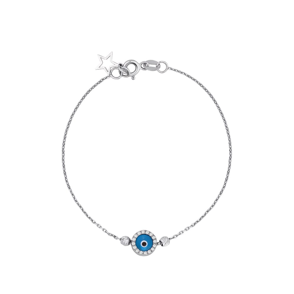 0.06 ct. Pırlanta Nazar Göz Bileklik