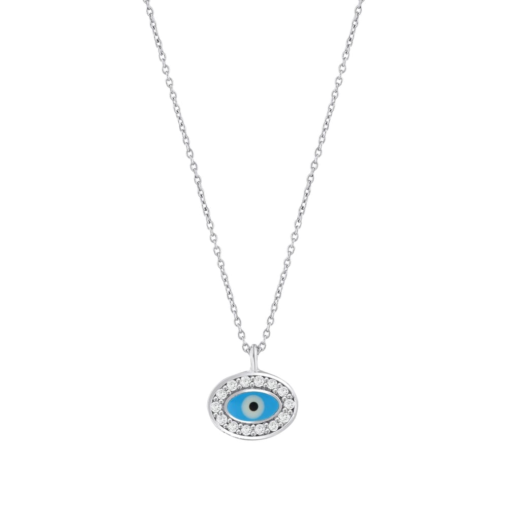 0.06 ct. Pırlanta Nazar Göz Kolye