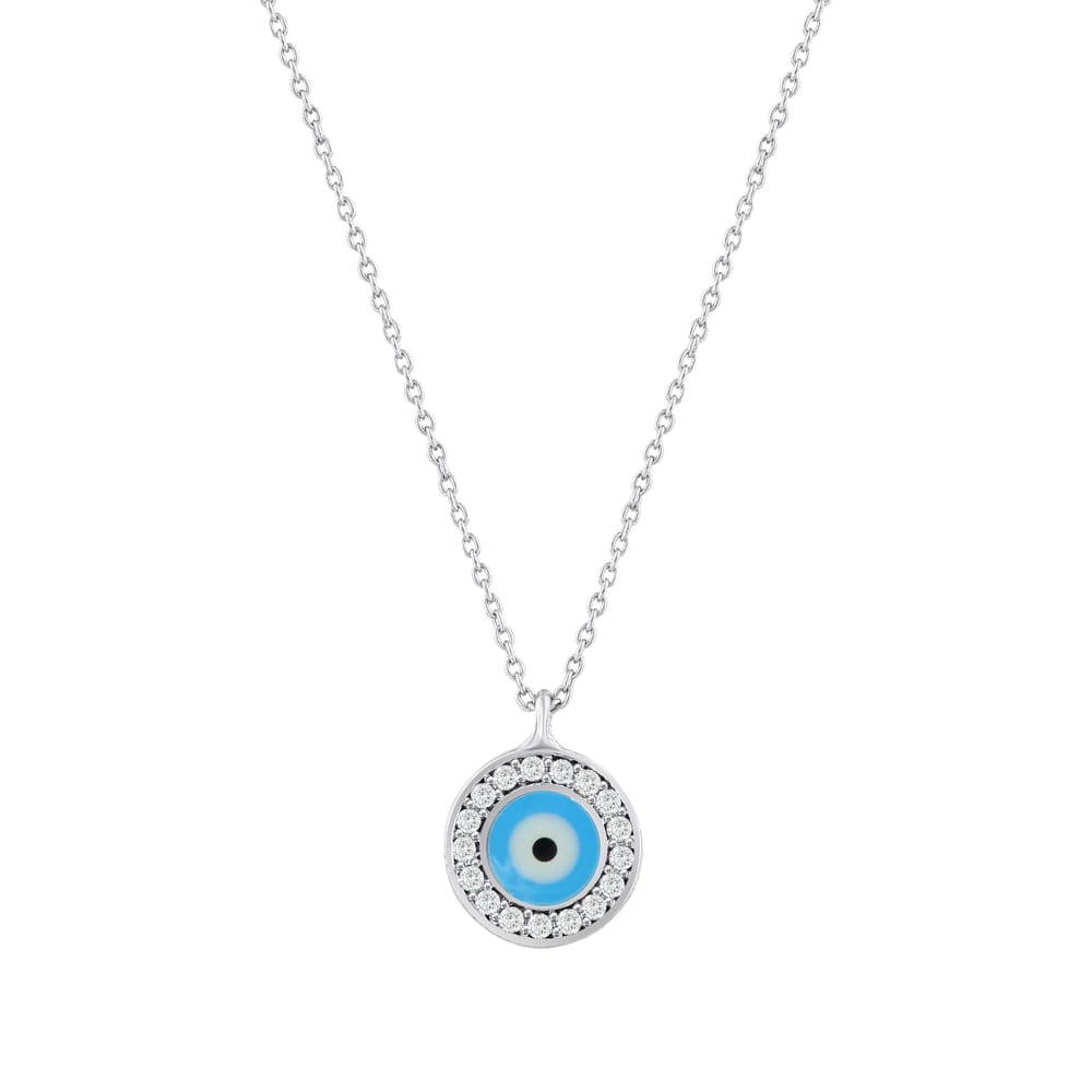0.06 ct. Pırlanta Nazar Göz Kolye