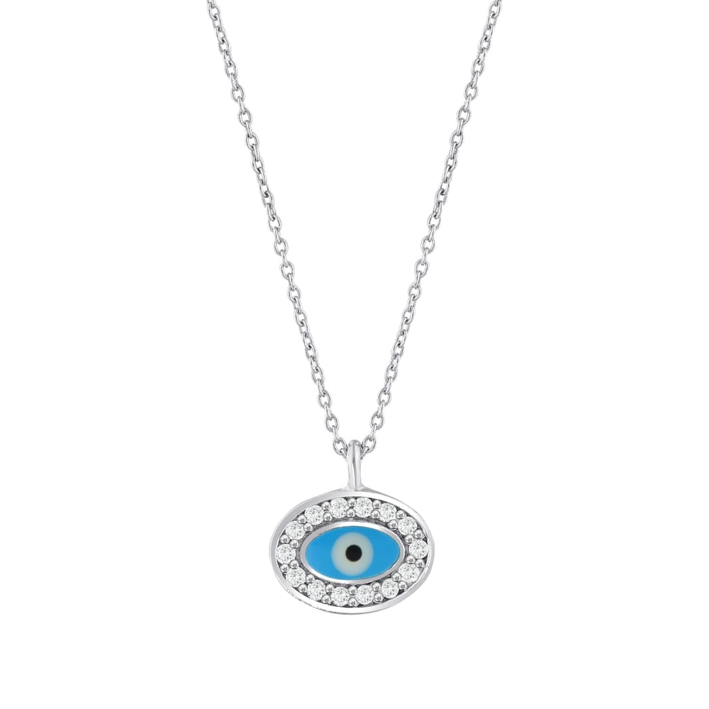 0.06 ct. Pırlanta Nazar Göz Kolye