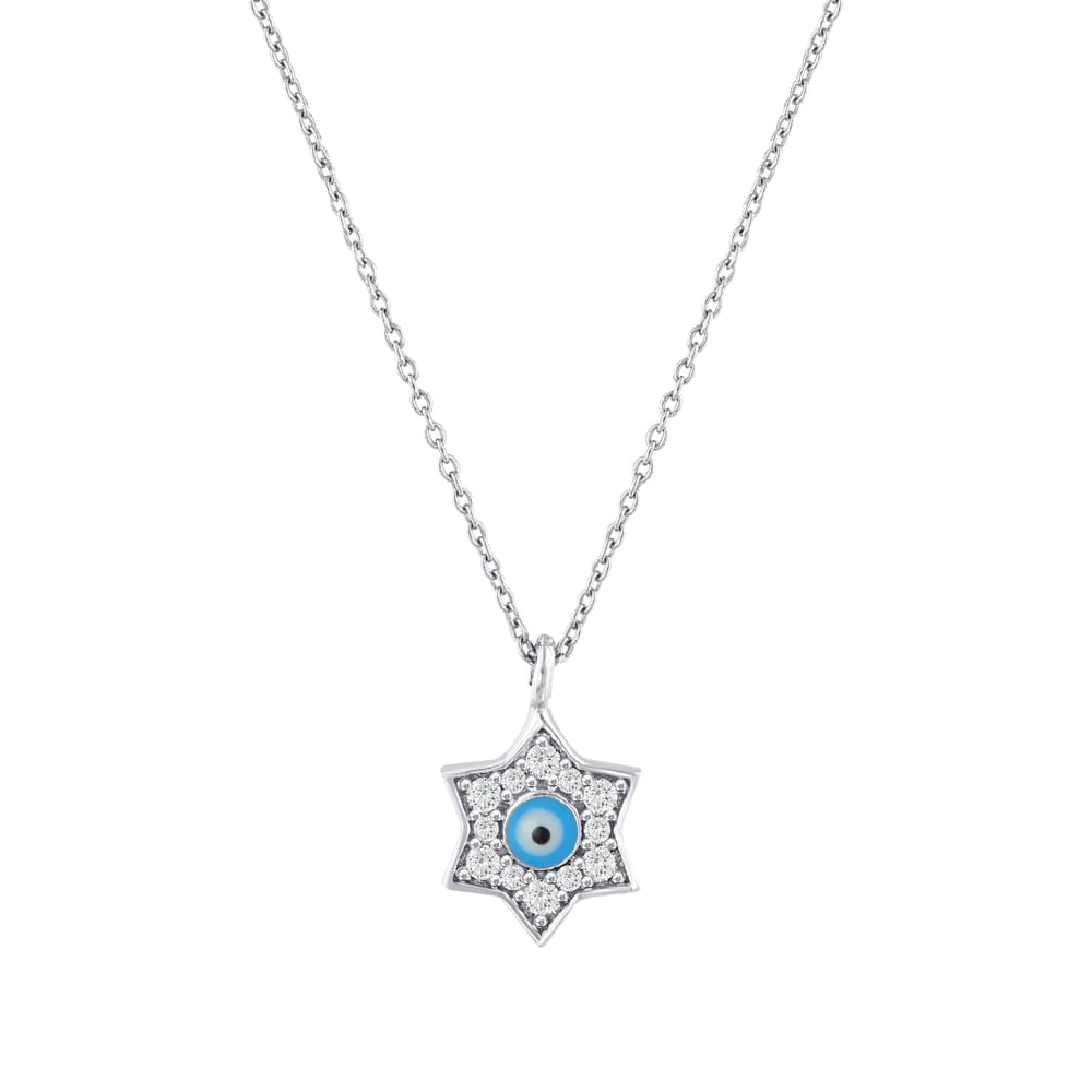 0.06 ct. Pırlanta Nazar Yıldız Kolye