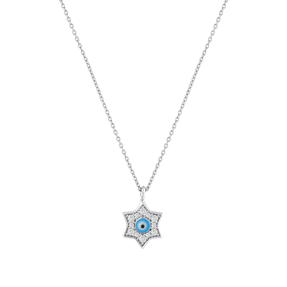 0.06 ct. Pırlanta Nazar Yıldız Kolye