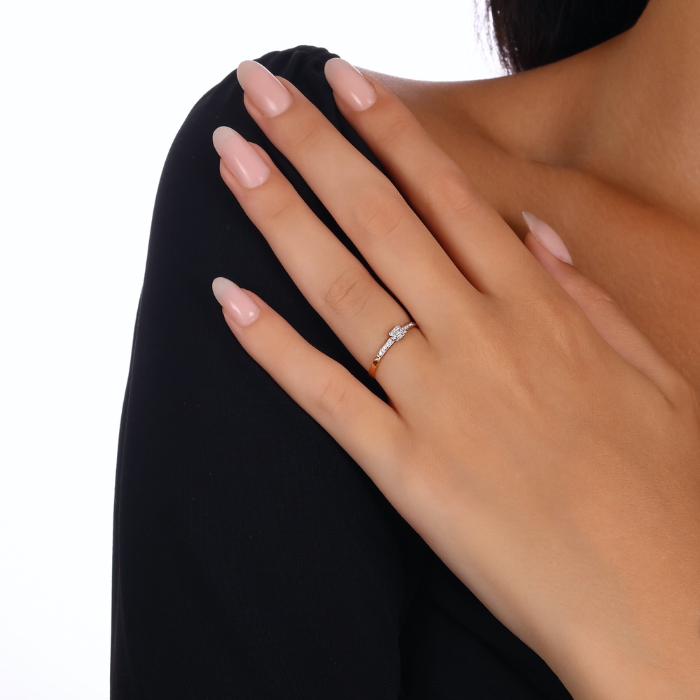 0.09 ct. Pırlanta Baget Yüzük 0.09 ct. Pırlanta Baget Yüzük