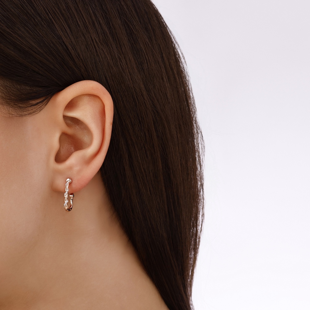 0.09 ct. Pırlanta Küpe