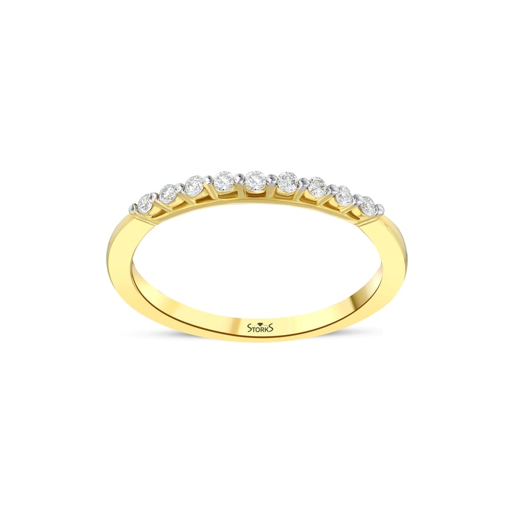 0.11 ct. Pırlanta Yarımtur Yüzük