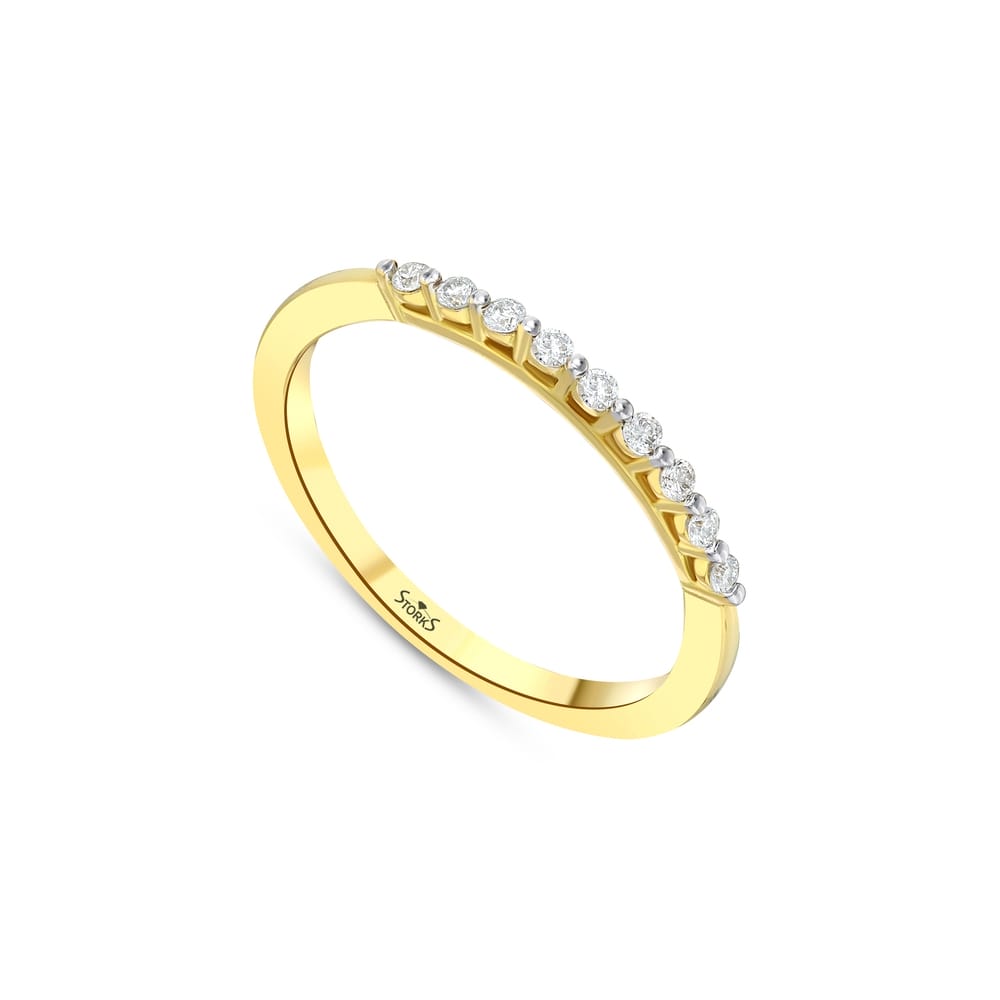 0.11 ct. Pırlanta Yarımtur Yüzük