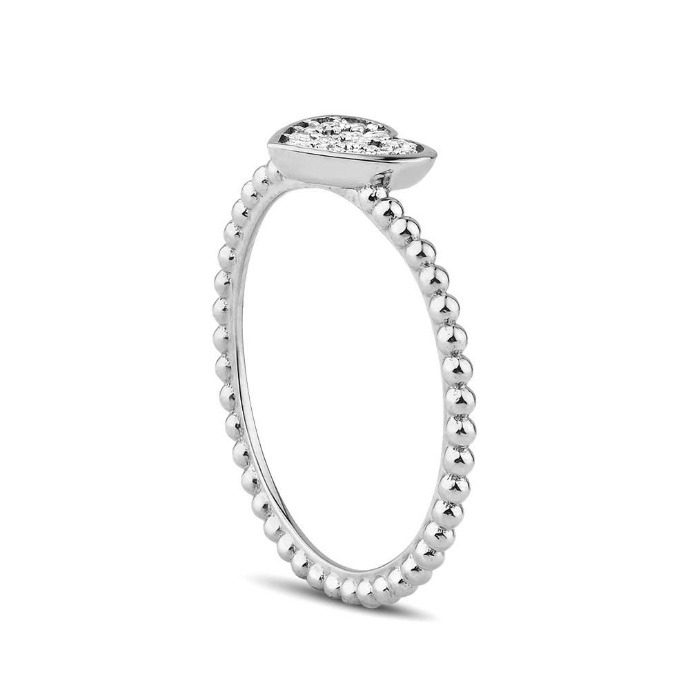0.12 ct. Pırlanta Kalp yüzük