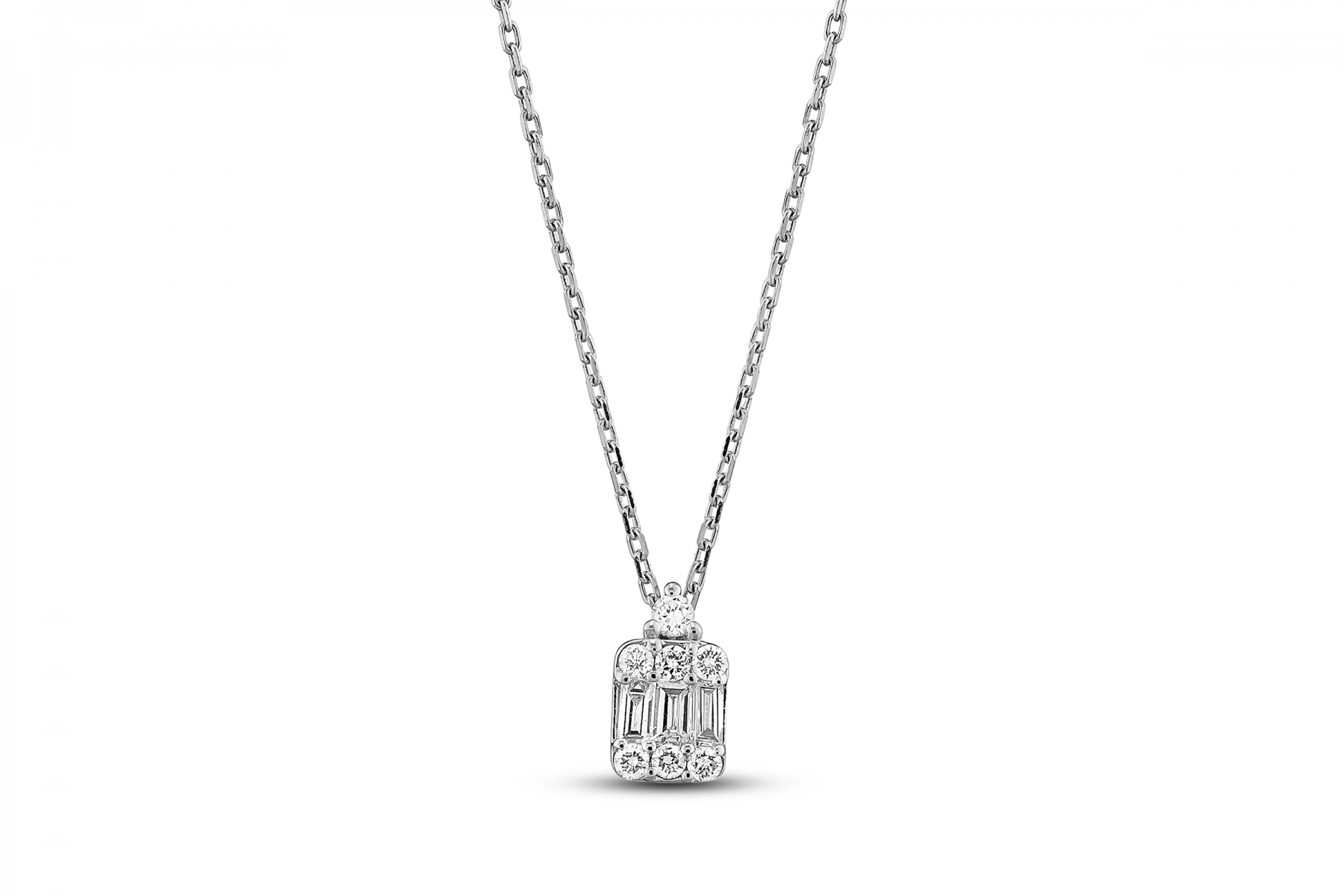 0.16 ct. Pırlanta Baget Kolye