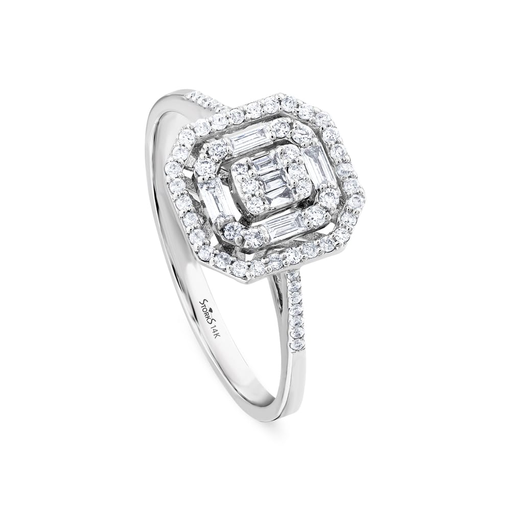 0.40 ct. Pırlanta Baget Yüzük