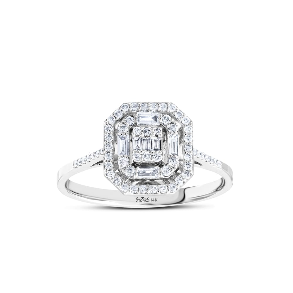 0.40 ct. Pırlanta Baget Yüzük