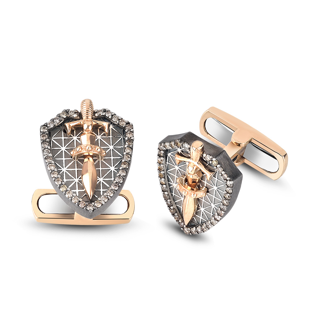 0.45 ct. Pırlantalı Kol Düğmesi 0.45 ct. Pırlantalı Kol Düğmesi