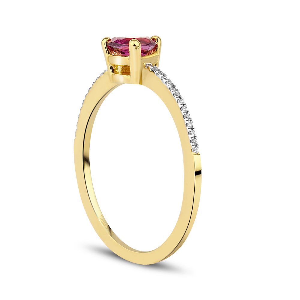 0.55 ct. Pırlanta Turmalin Yüzük 0.55 ct. Pırlanta Turmalin Yüzük