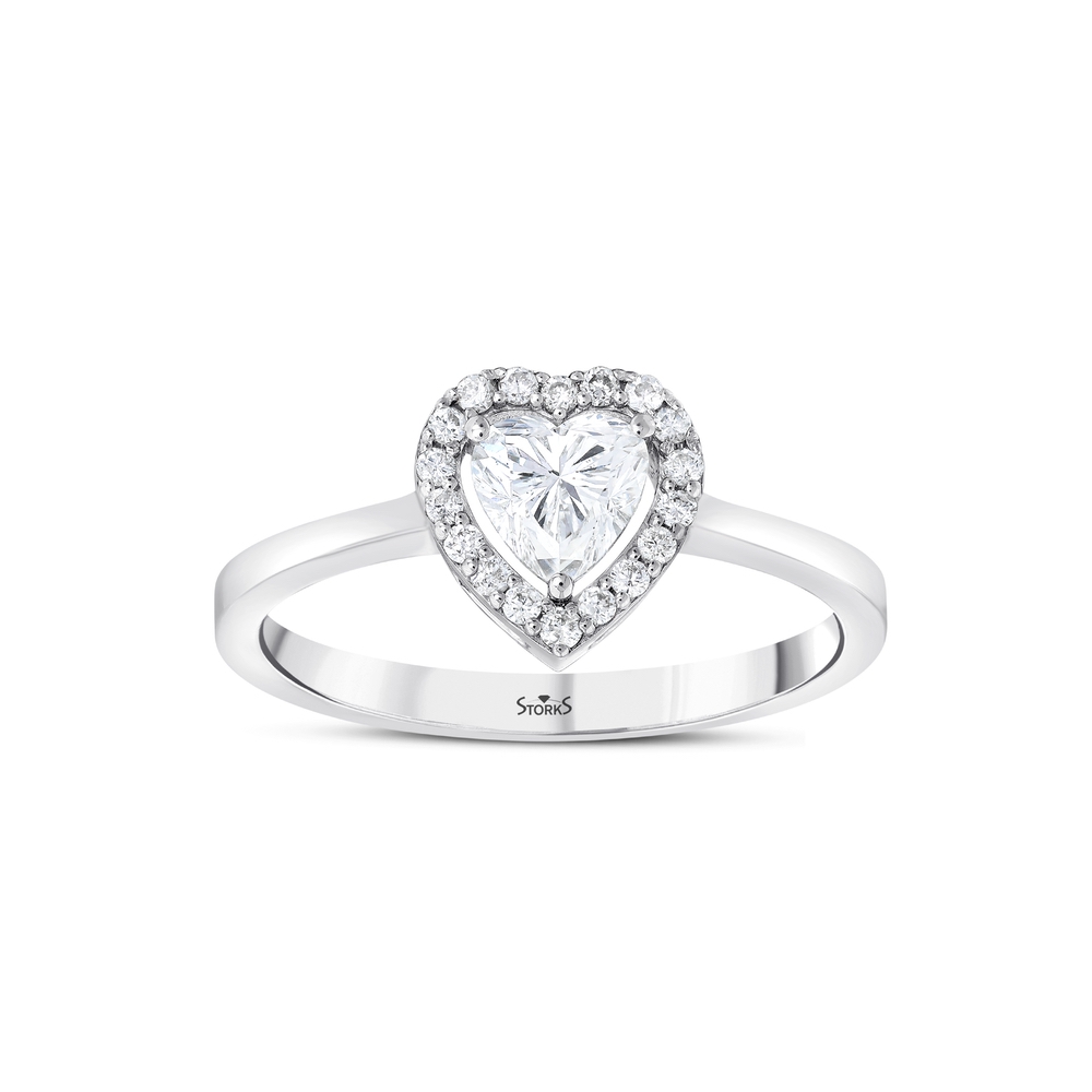 0.65 ct. Pırlanta Kalp Yüzük