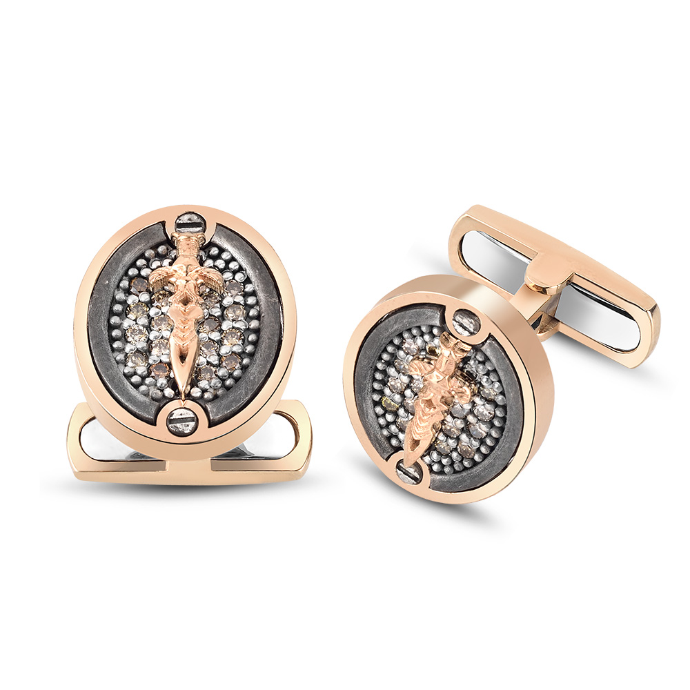 0.73 ct. Pırlantalı Kol Düğmesi