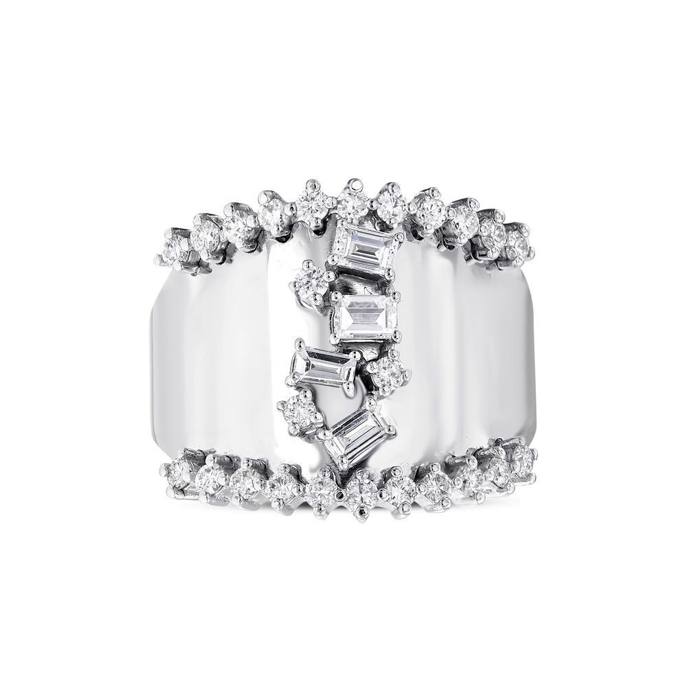 0.76 ct. Pırlanta Baget Yüzük