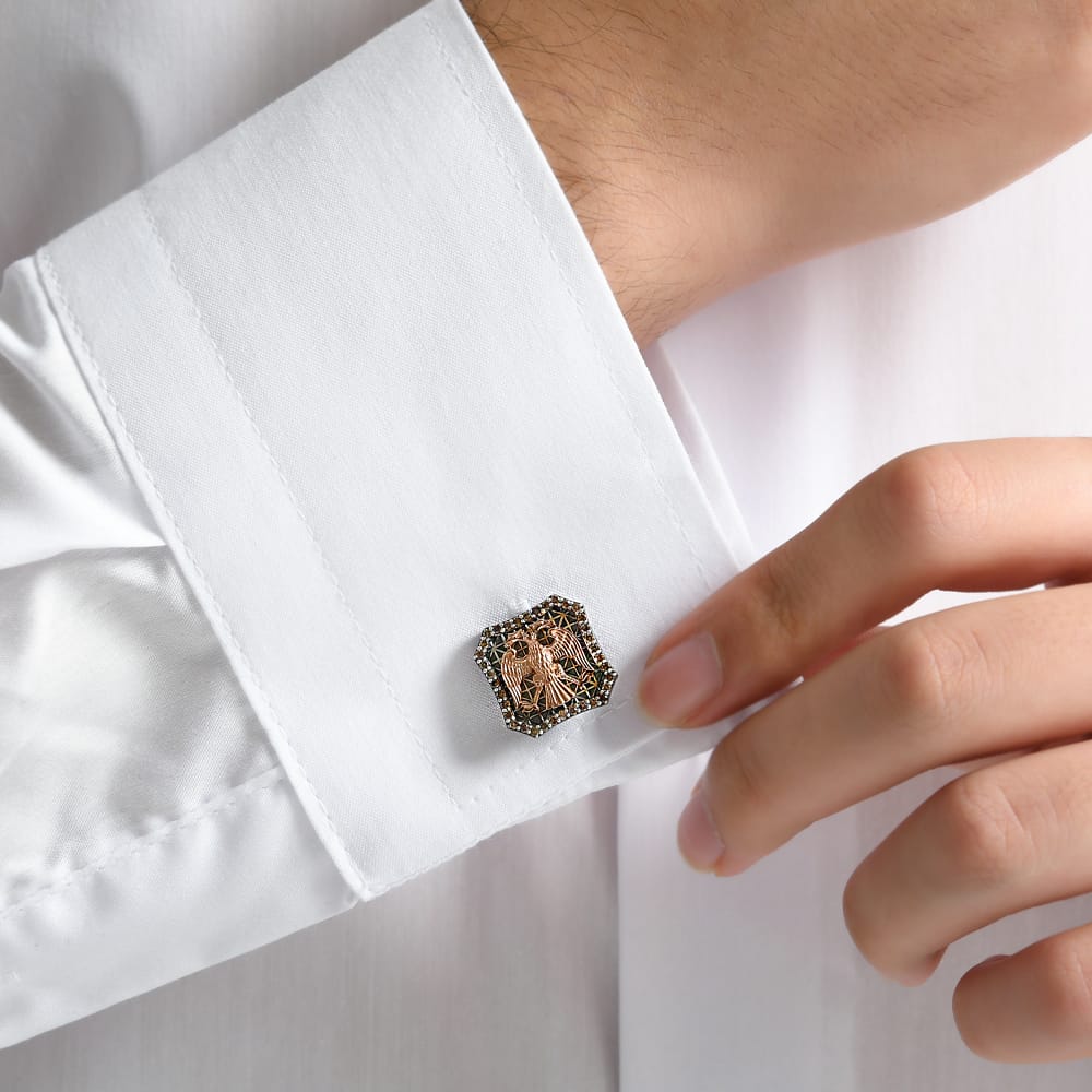 0.78 ct. Pırlantalı Kol Düğmesi