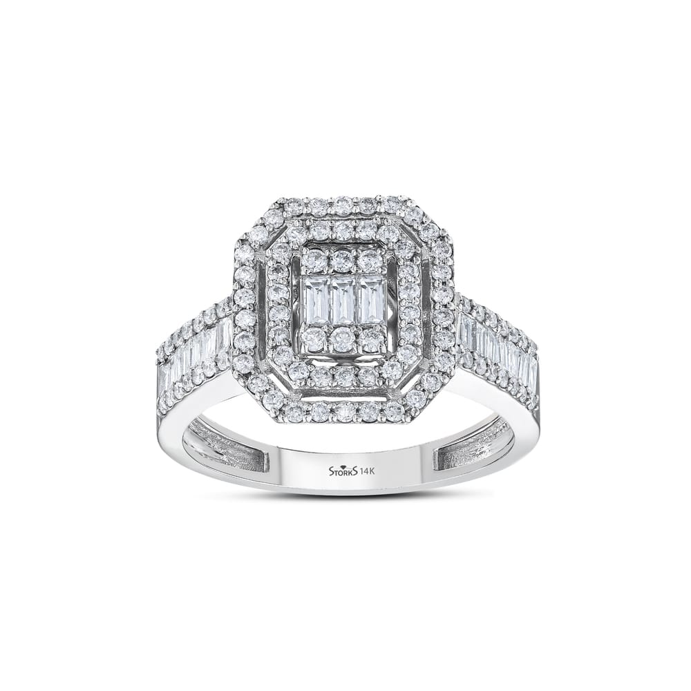0.85 ct. Pırlanta Cherry Baget Yüzük