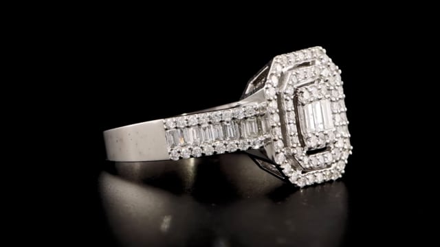 0.85 ct. Pırlanta Cherry Baget Yüzük