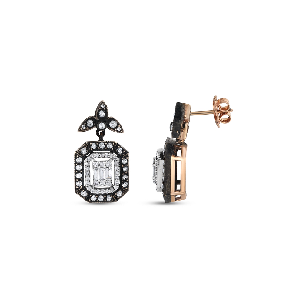 0.96 ct. Elmas Baget Küpe