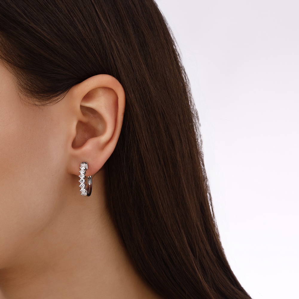 1.34 ct. Pırlanta Halka Küpe