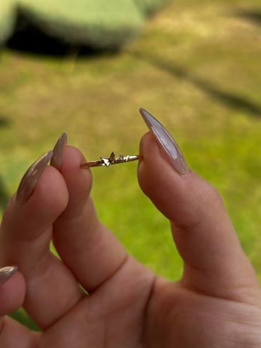 14 Ayar Altın Mini Kelebek Yüzük