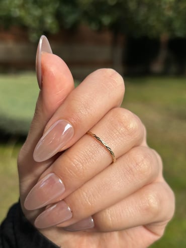 14 Ayar Altın Minimal Burgu Yüzük