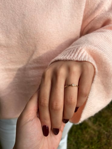 14 Ayar Altın Minimal Yüzük
