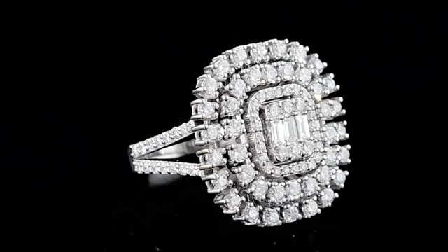 1.43 ct. Pırlanta Baget Yüzük
