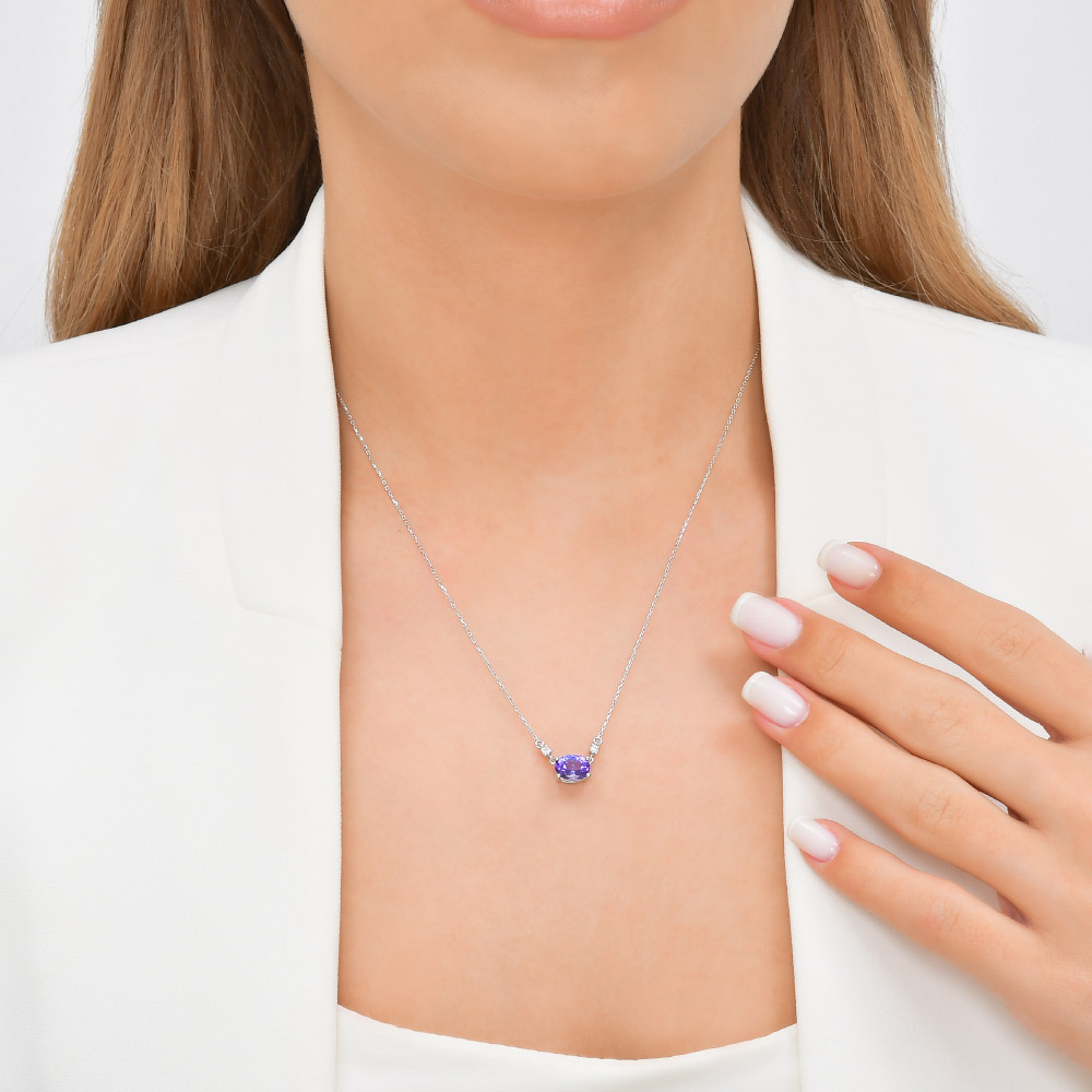 1.50 ct. Pırlanta Tanzanit Kolye 1.50 ct. Pırlanta Tanzanit Kolye
