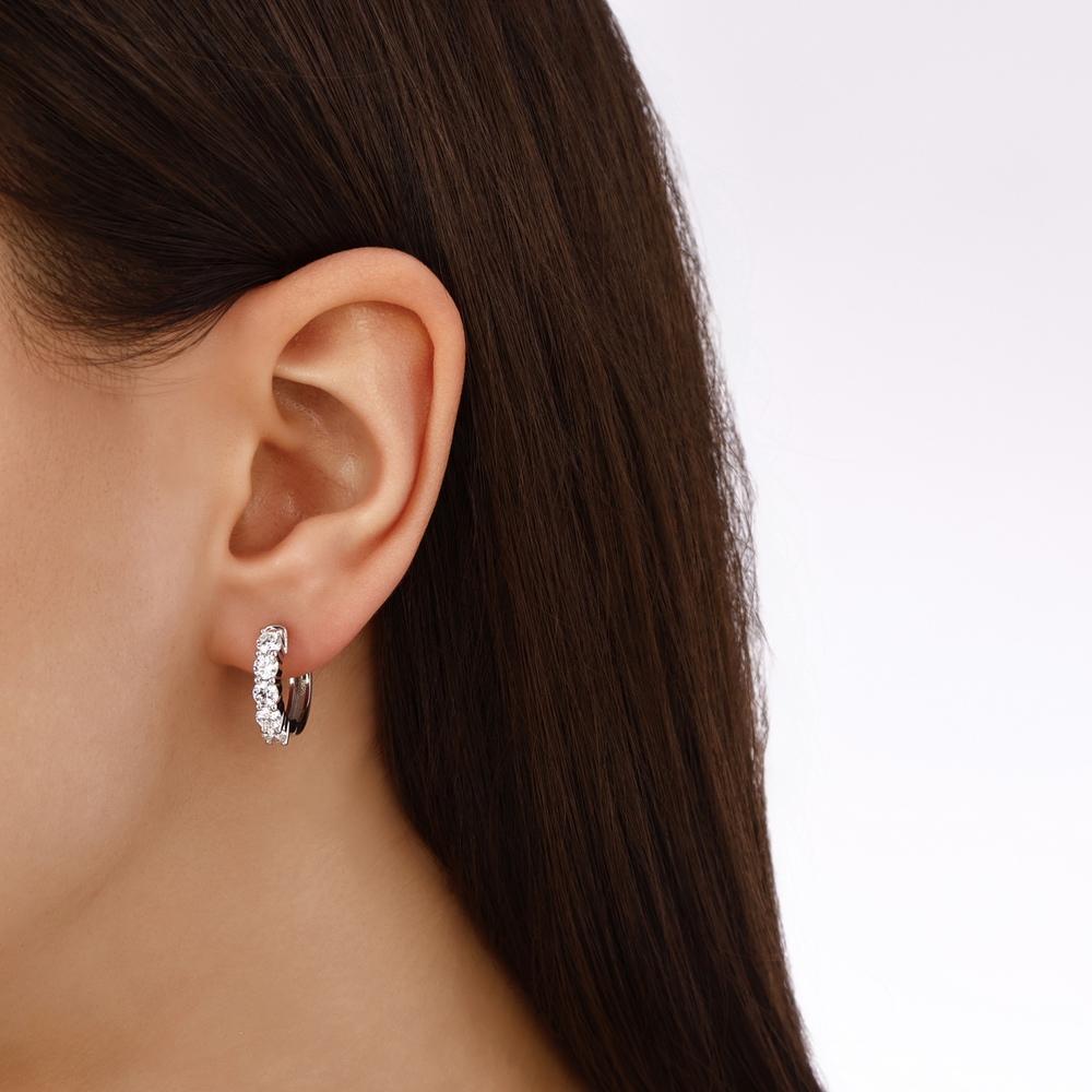 1.56 ct. Pırlanta Halka Küpe