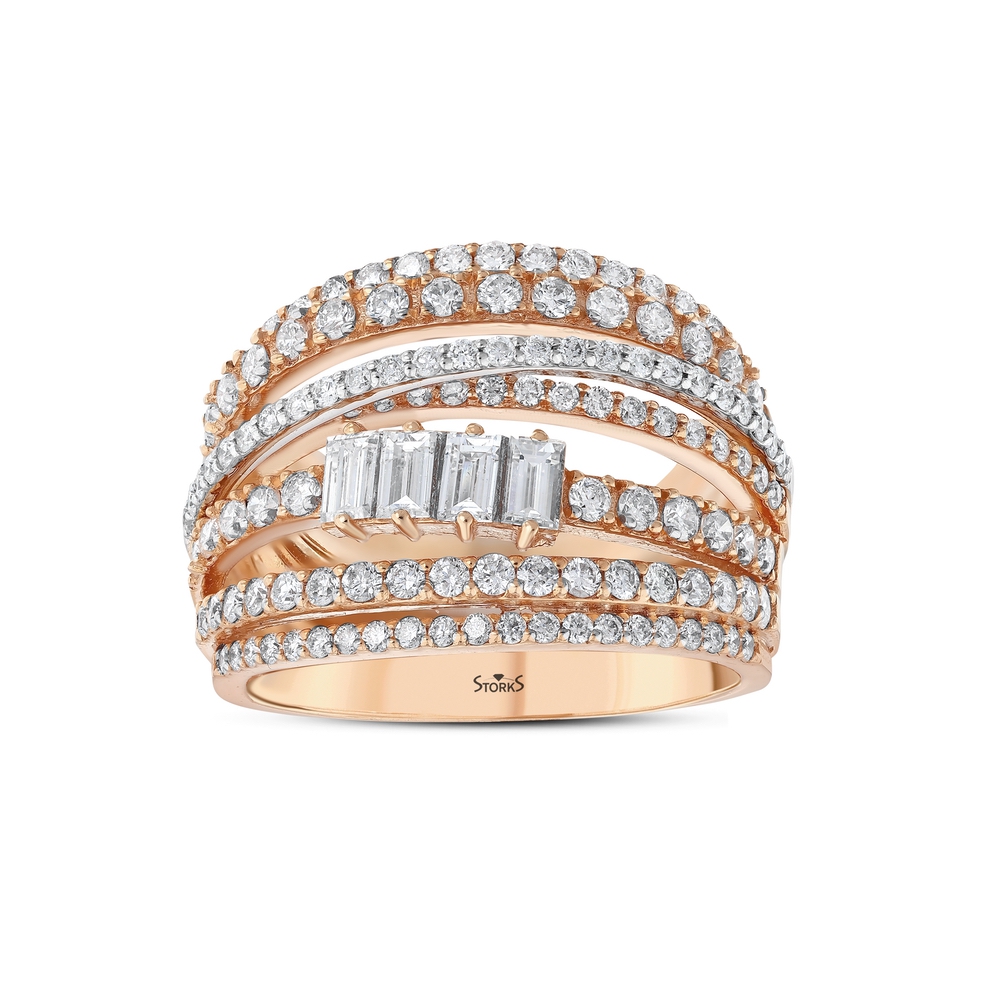 1.69 ct. Pırlanta Baget Yüzük