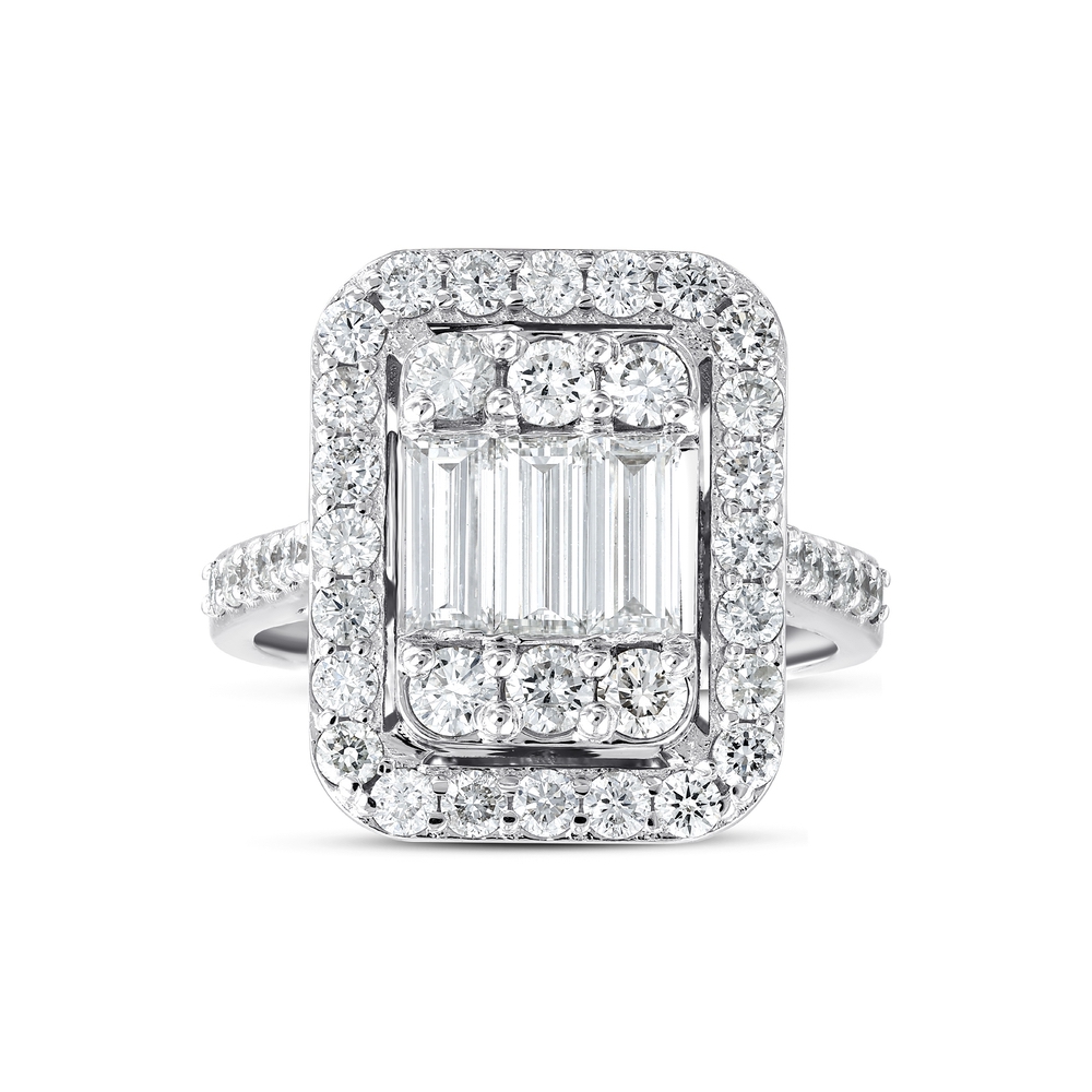 1.85 ct. Pırlanta Baget Yüzük