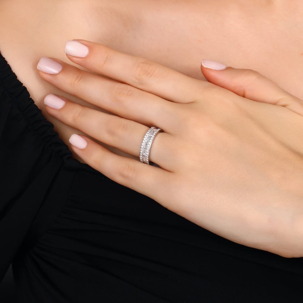 1.88 ct. Pırlanta Baget Tamtur Yüzük