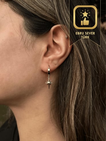 Altın Kutup Yıldızı Küpe Altın Kutup Yıldızı Küpe