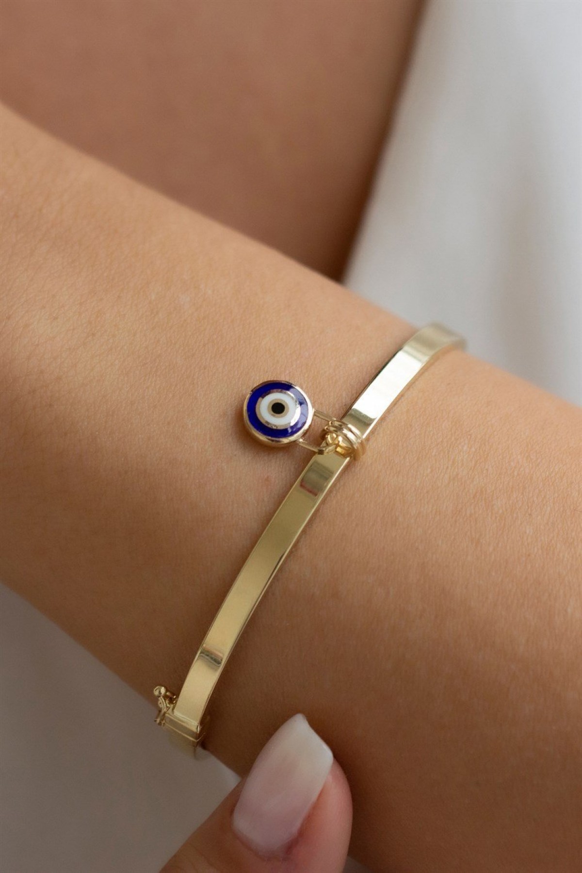 Altın Mineli Çift Taraf Nazar Bilezik Altın Mineli Çift Taraf Nazar Bilezik