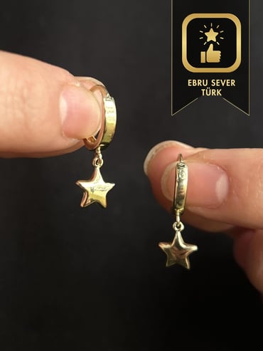 Altın Yıldız Küpe Altın Yıldız Küpe