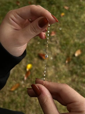 Kelebek zincir tektaş parçalı bileklik Kelebek zincir tektaş parçalı bileklik