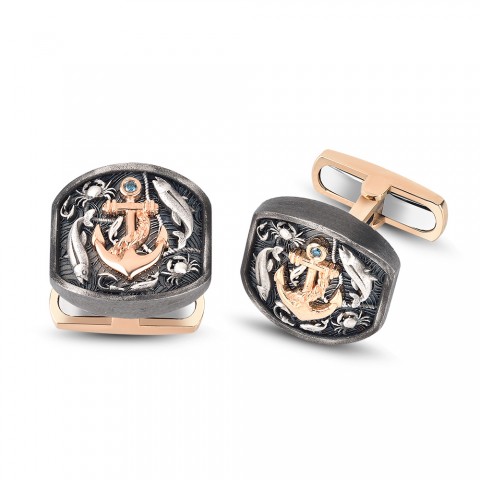 0.02 ct. Pırlantalı Kol Düğmesi
