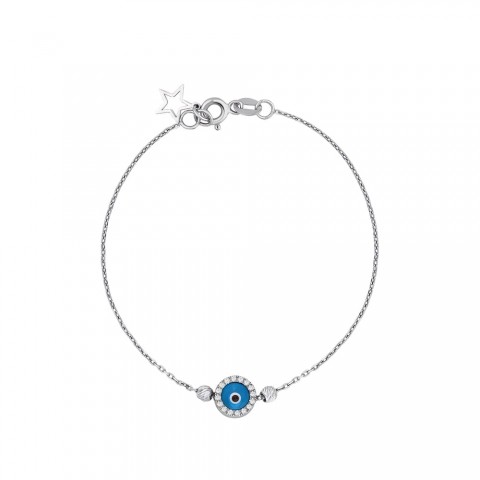 0.06 ct. Pırlanta Nazar Göz Bileklik