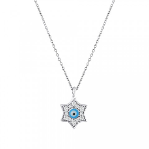 0.06 ct. Pırlanta Nazar Yıldız Kolye
