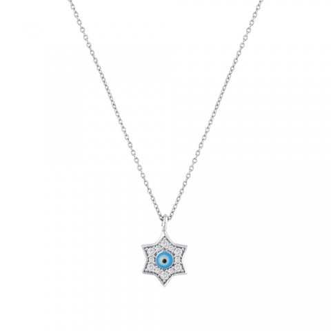 0.06 ct. Pırlanta Nazar Yıldız Kolye