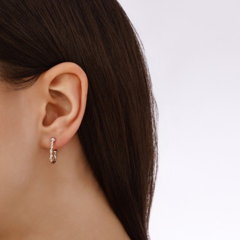 0.09 ct. Pırlanta Küpe