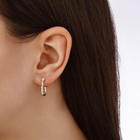 0.09 ct. Pırlanta Küpe