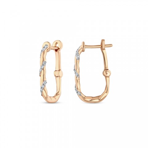 0.09 ct. Pırlanta Küpe