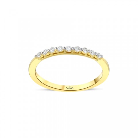 0.11 ct. Pırlanta Yarımtur Yüzük