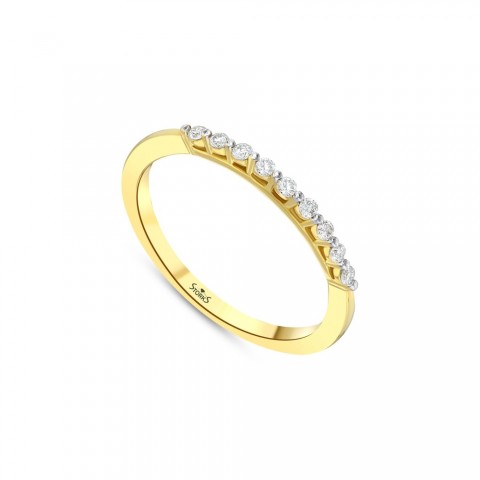 0.11 ct. Pırlanta Yarımtur Yüzük