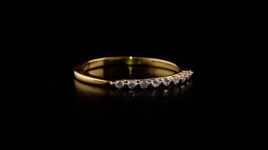 0.11 ct. Pırlanta Yarımtur Yüzük