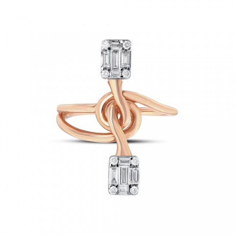 0.39 ct. Pırlanta Baget Yüzük
