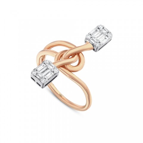 0.39 ct. Pırlanta Baget Yüzük